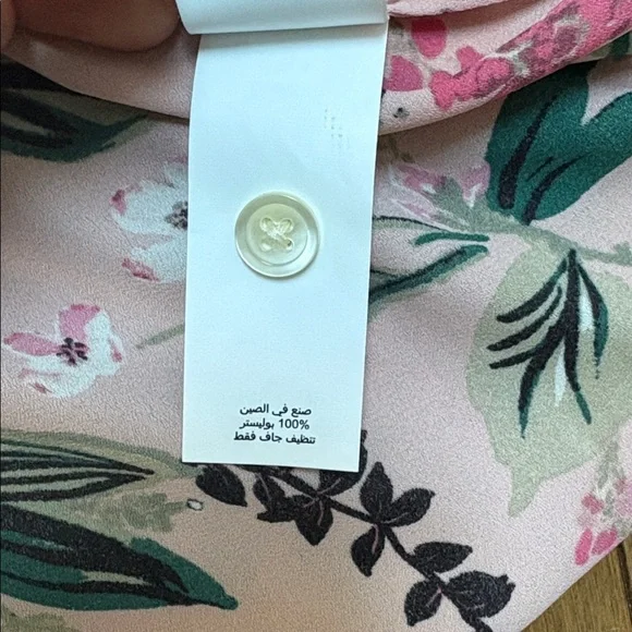 Kate Spade New York Swamped Botanical floral blouse longsleeve pink Small S - Picture 9 of 10